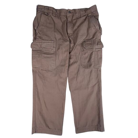 Duluth Trading CoTrim Fit Heavy Cargo Pants Mens 40x28 Brown 100% Cotton 3237-15 - Picture 1 of 7